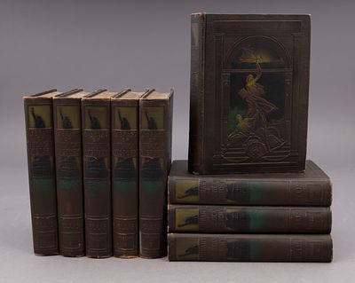 Collection of Beautifully Etched Hardcover Library of American History by Edward S. Ellis, 1918. 