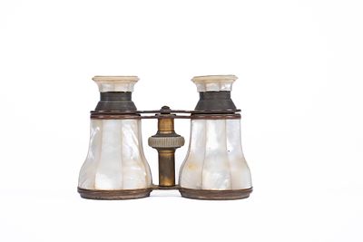 Vintage Brass Opera Glasses with Mother of Pearl Inlay. These glasses are typically crafted 