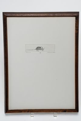Beth Van Hoesen, American, 1926 - 2010, Mouse, Etching. Beth Van Hoesen, American, 1926 - 2010 
