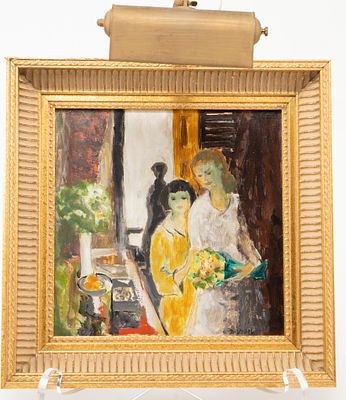 Donald S. Vogel, American, 1917 - 2004, The Guest, Oil. Donald S. Vogel, American, 1917 - 2004 