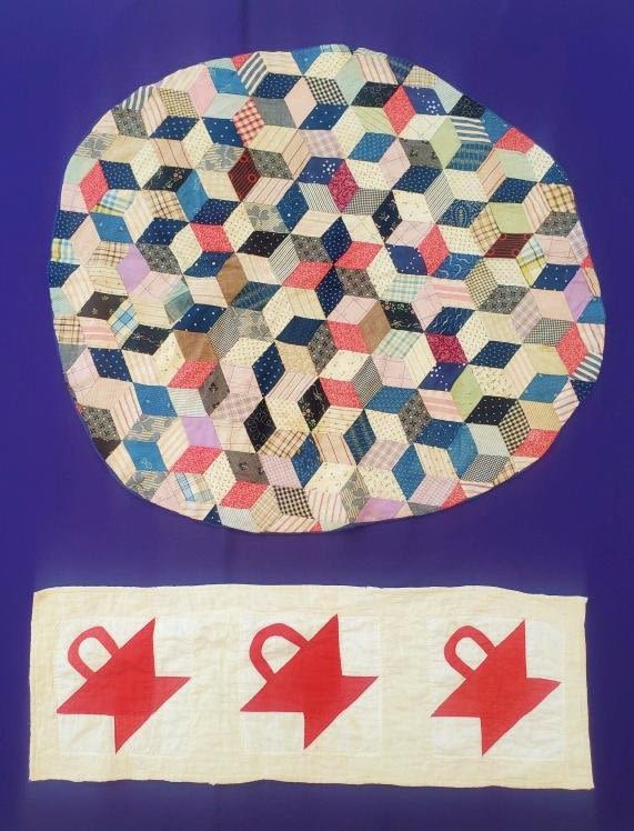 Lot 164: Antique Patchwork Table Topper with Runner