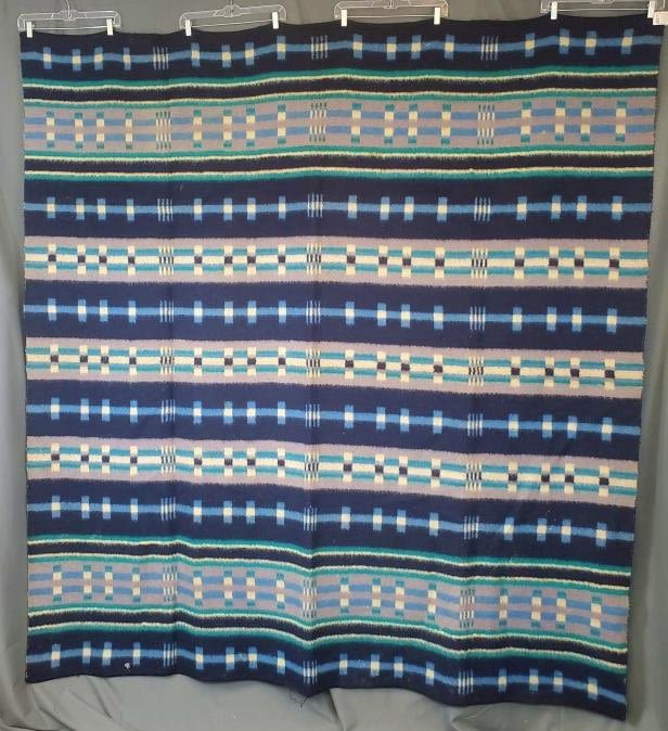Lot 203: Vintage Wool Blanket in Blues