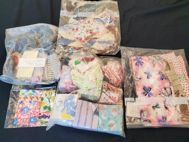 Lot 226: Collection of Feedsack Print Squares - Laura Fisher Estate