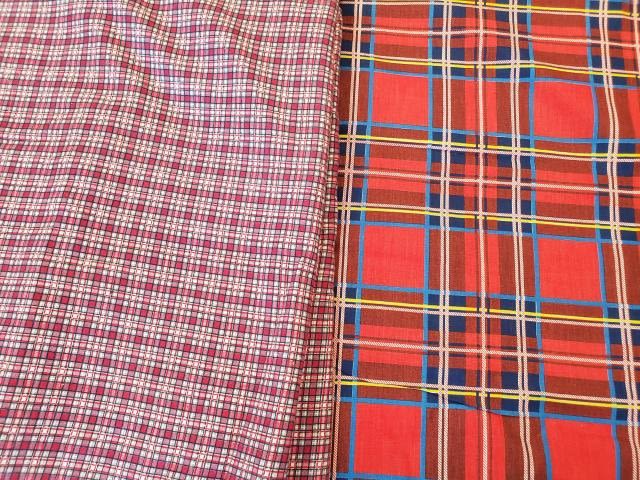Lot 227: 2 Vintage Plaid Fabrics from Laura Fisher Estate