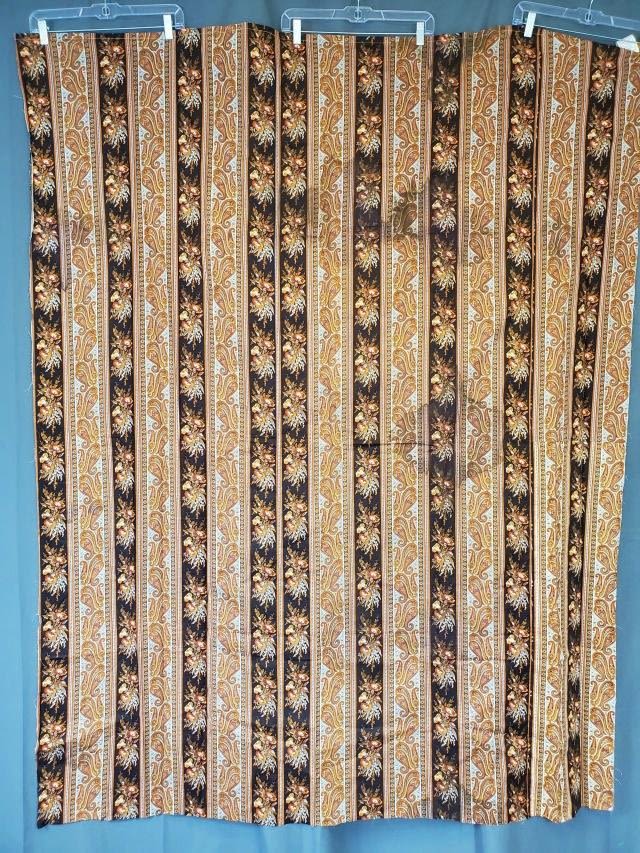 Lot 234: Antique Madder Stripe Fabric Panel