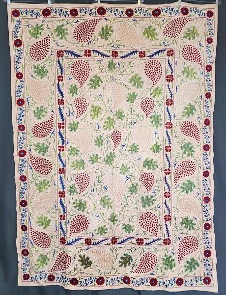 Lot 219: Vintage Ethnic Embroidered Bed Cover