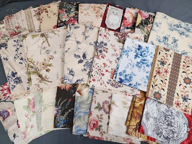 Lot 240: Group of 26 c1900s Large French Fabric Samples
