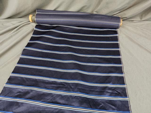 Lot 278: Antique Paterson Silk - Blue Stripe 9 yds