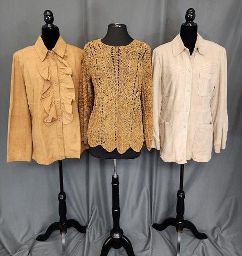 Lot 161: 3 Vintage Ladies Suede Shirts - Group A