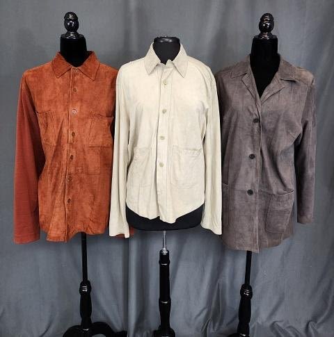 Lot 162: 3 Vintage Ladies Suede Shirts - Group B