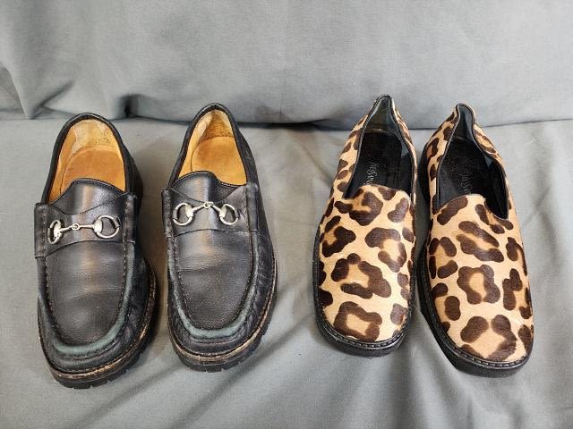 Lot 191: 2 Pairs of Vintage Ladies Shoes - Gucci, YSL