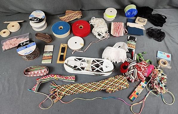 Lot 184: Large Lot of Vintage Trim - Ribbon, Rick Rack & More