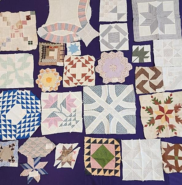 Lot 219: Group of 42 Antique Quilt Blocks with References