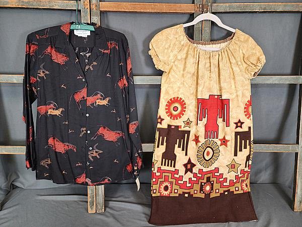 Lot 158: Vintage Native American Costume with Horse Blouse