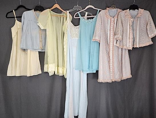 Lot 183: Group of Blue and Yellow Vintage Lingerie