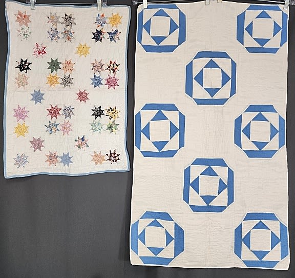 Lot 127: 2 Vintage c1930 Crib Quilts