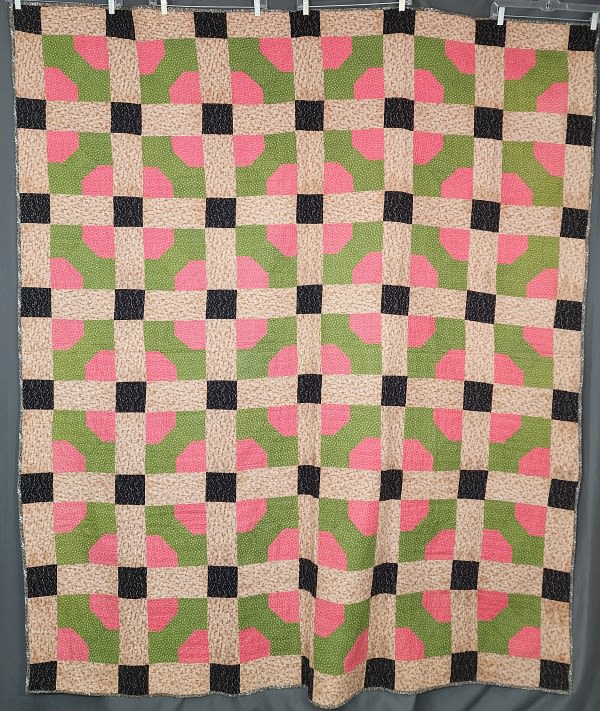 Lot 156: Antique c1890 Bow Tie Quilt