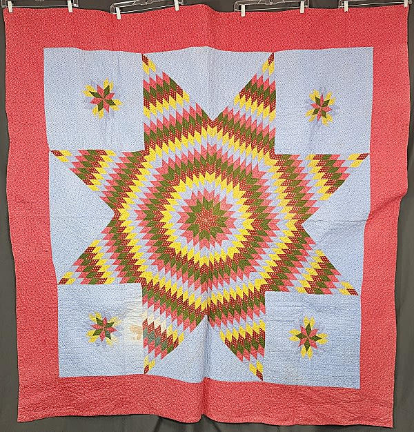 Lot 172: Antique c1920 Star of Bethlehem Quilt