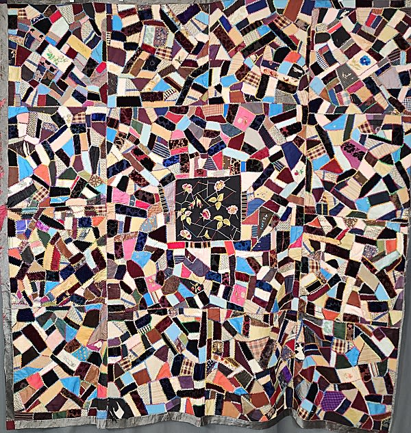 Lot 181: Antique c1890 Victorian Crazy Quilt