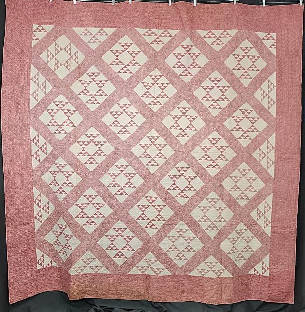 Lot 186: Antique c1880 Wandering Lover Quilt