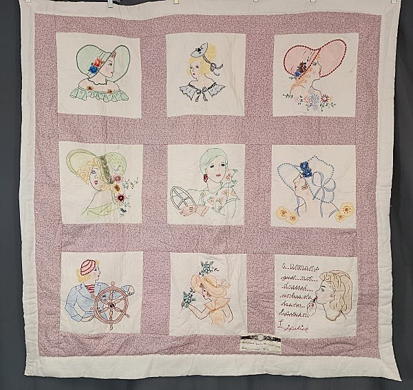 Lot 188: Contemporary Vintage Ladies Quilt