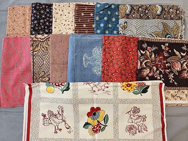 Lot 207: 7 lbs Quilt Fabric 1990-2010 - Reproductions