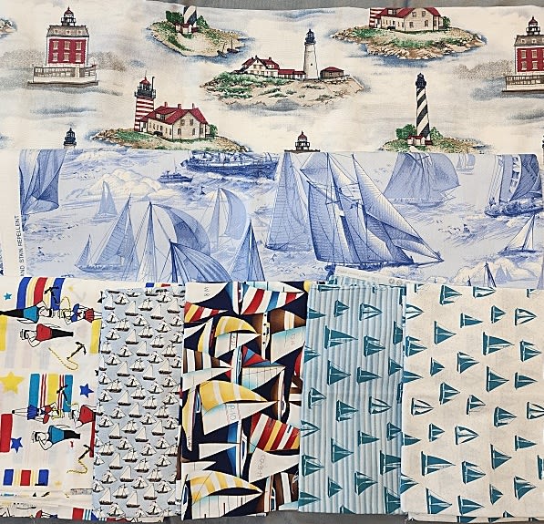 Lot 218: 10 lbs Fabric 1990-2010 - Nautical