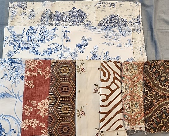 Lot 219: 10 lbs Home Decor Fabric 1990-2010 - Toile, more