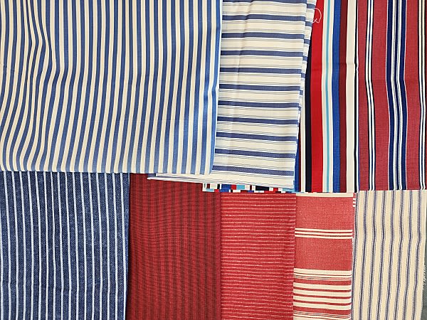 Lot 227: 10 lbs Home Decor Fabric 1990-2010 - Stripes