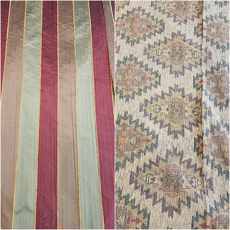 Lot 236: 2 Home Decor Fabrics - Stripe, Indigenous