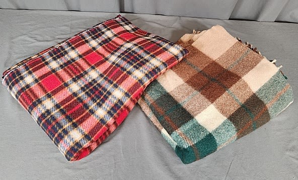 Lot 242: 2 Vintage Blankets - Fleece, Wool