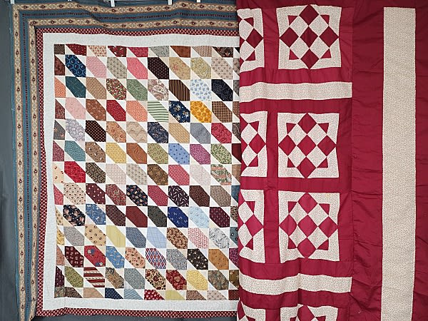 Lot 243: 2 Contemporary Quilt Tops to Finish