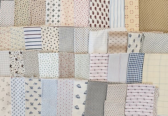 Lot 249: 8 lbs Quilt Fabric c2000 - Repro Shirting A