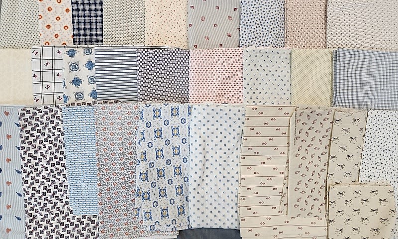 Lot 250: 8 lbs Quilt Fabric c2000 - Repro Shirting B
