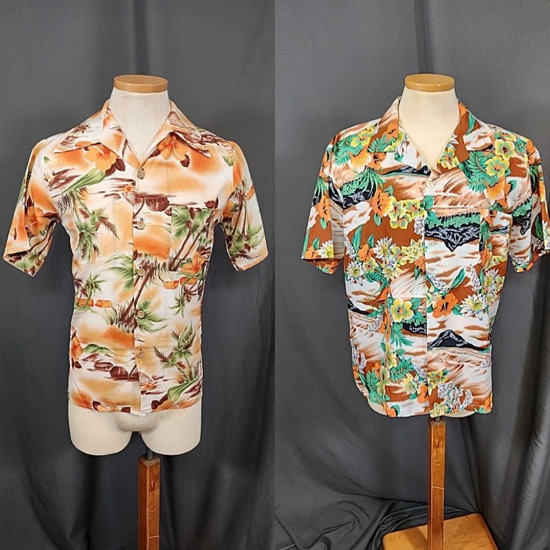 Lot 173: 2 Vintage Mens Hawaiian Shirts