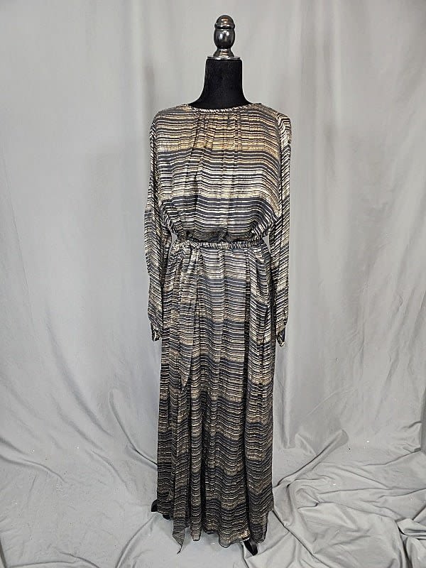 Lot 188: Vintage Black and Gold Dominic Rompollo Dress