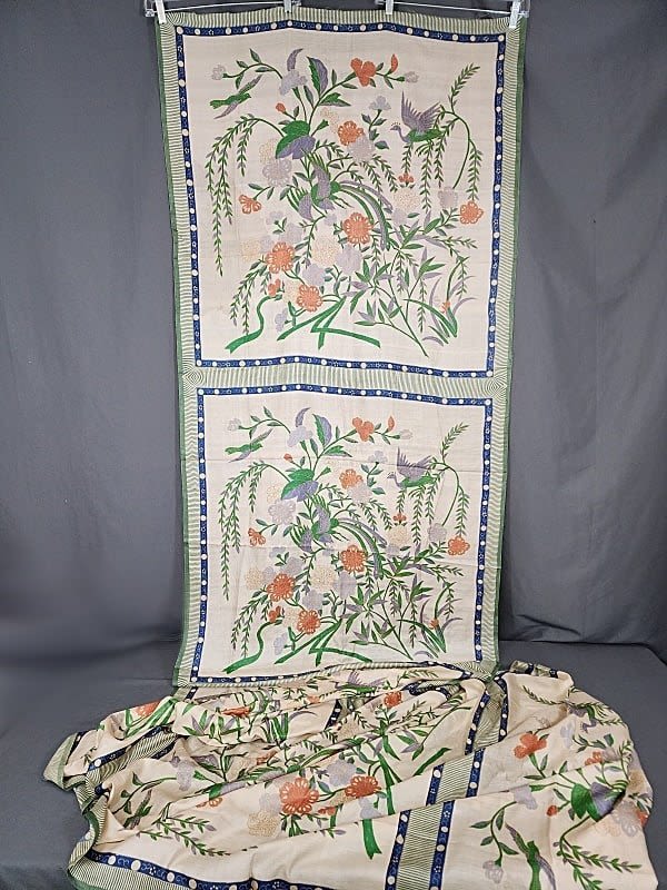 Lot 207: Antique Silk Scarf Yardage