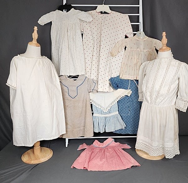 Lot 211: 9 Antique Early 20th Century Girls Dresses