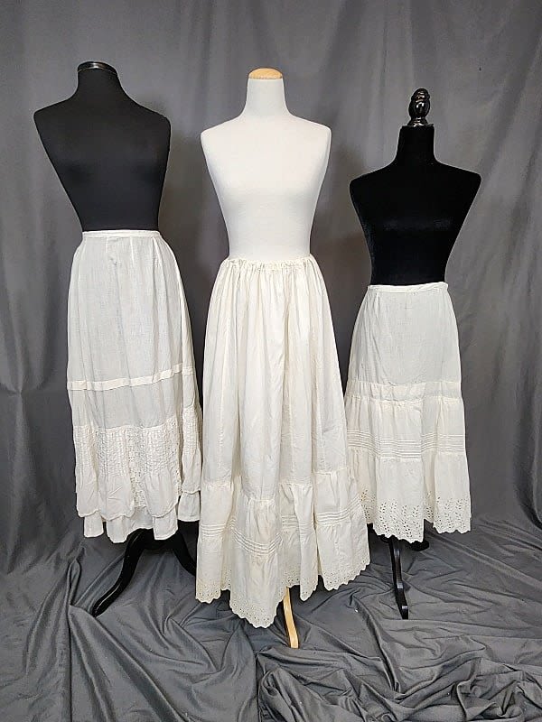 Lot 217: 3 Vintage White Petticoats