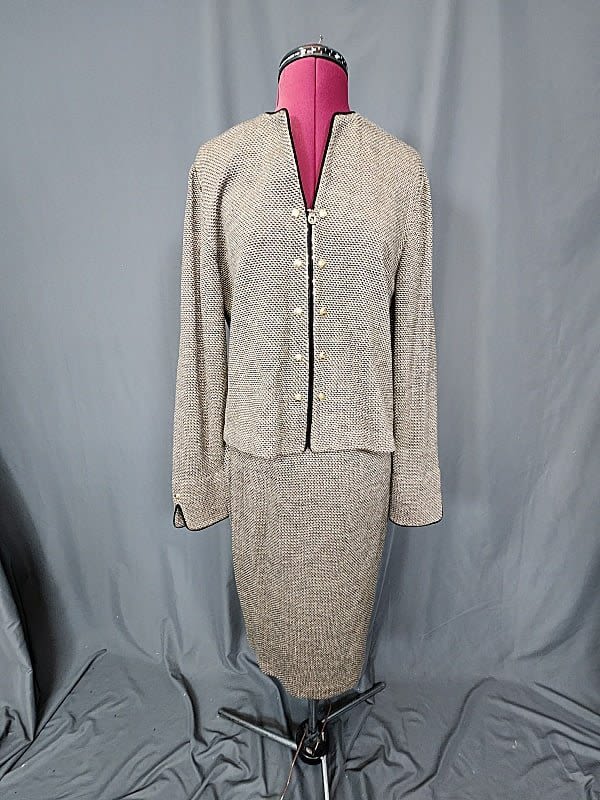 Lot 227: St John Couture Jacket & Skirt Ensemble