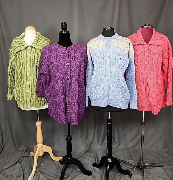 Lot 239: 4 Wool Women's Sweaters - Aran, Kilronan