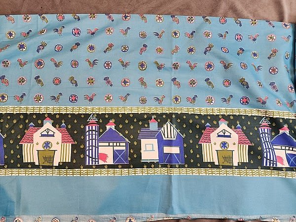 Lot 168: 13 Yards of Vintage Border Print Fabric