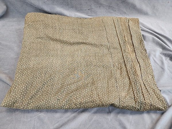 Lot 169: Antique c1900 Double Green Fabric - Quilt Back