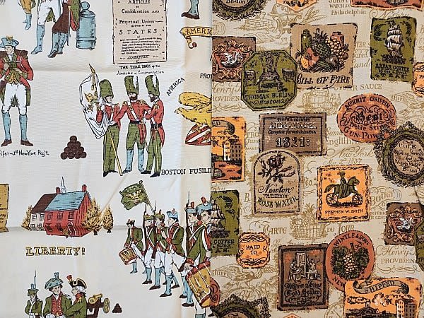 Lot 176: 2 Vintage Cotton Home DÃ©cor Colonial Prints