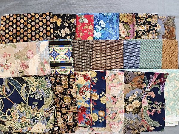Lot 186: 8lbs of Quilt Fabric- Asian Theme