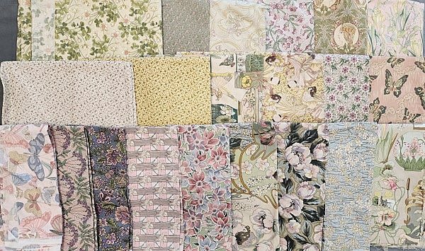 Lot 187: 6lbs of Cotton Quilt Fabrics-William Morris