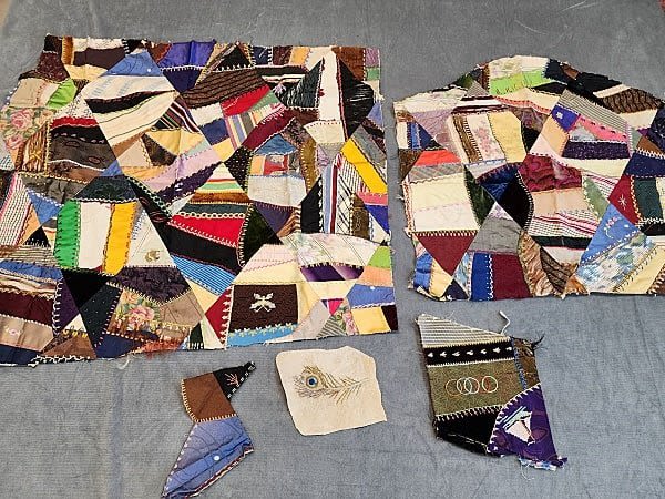 Lot 195: Group of Crazy Quilt Fragments