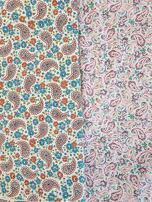 Lot 198: Vintage Paisley Print Fabrics