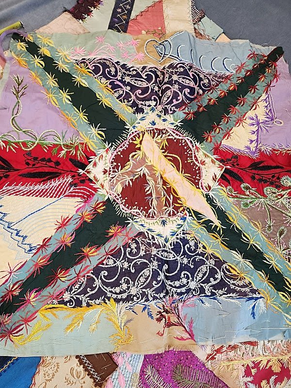 Lot 200: Group of Antique Crazy Quilt Blocks