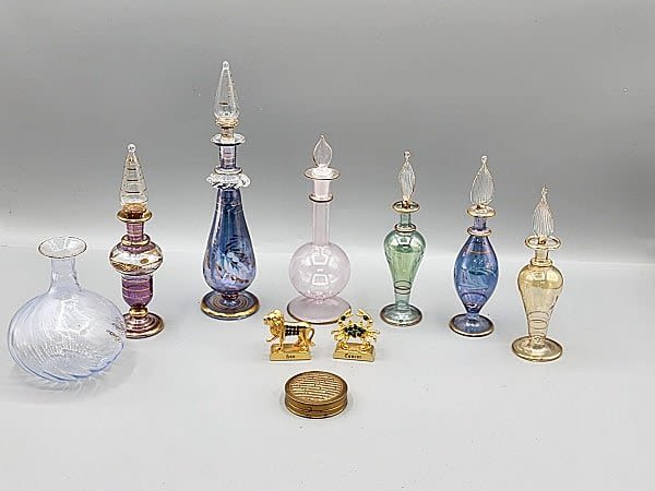 Lot 156: Egyptian Perfume Bottles and More